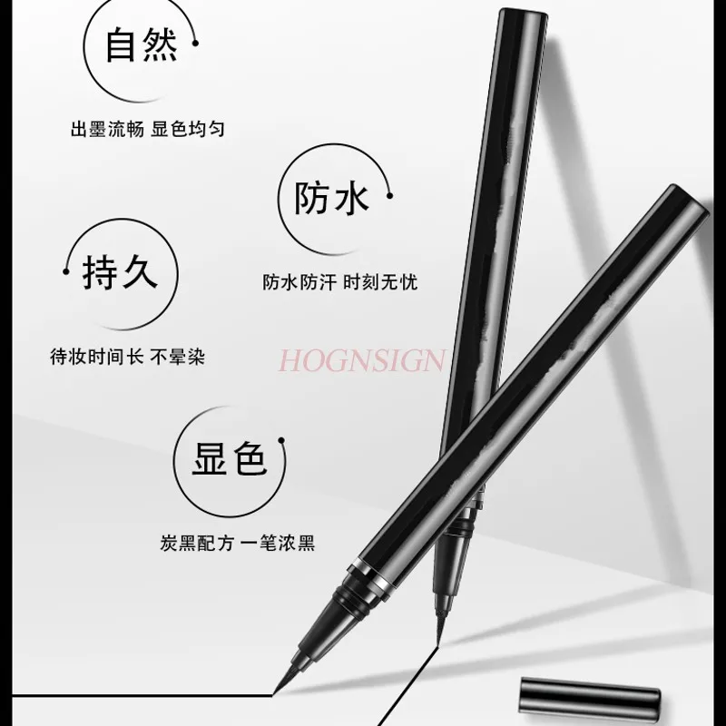 2 uds delineador de ojos duradero impermeable a prueba de sudor sin manchas sin decoloración ojos grandes maquillaje delineador de ojos principiantes venta