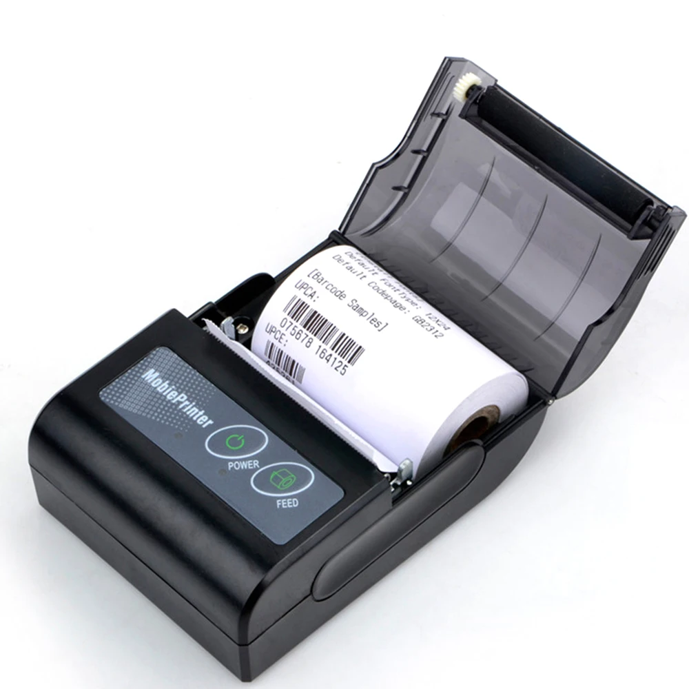 58mm mini bluetooth ticket wireless thermal printer portable receipt bill pos android ios dedicated dust cover printer