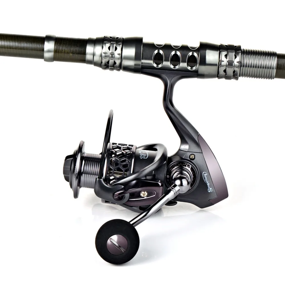 Sougayilang-カーボンファイバースピニングロッド,伸縮式釣り竿キット