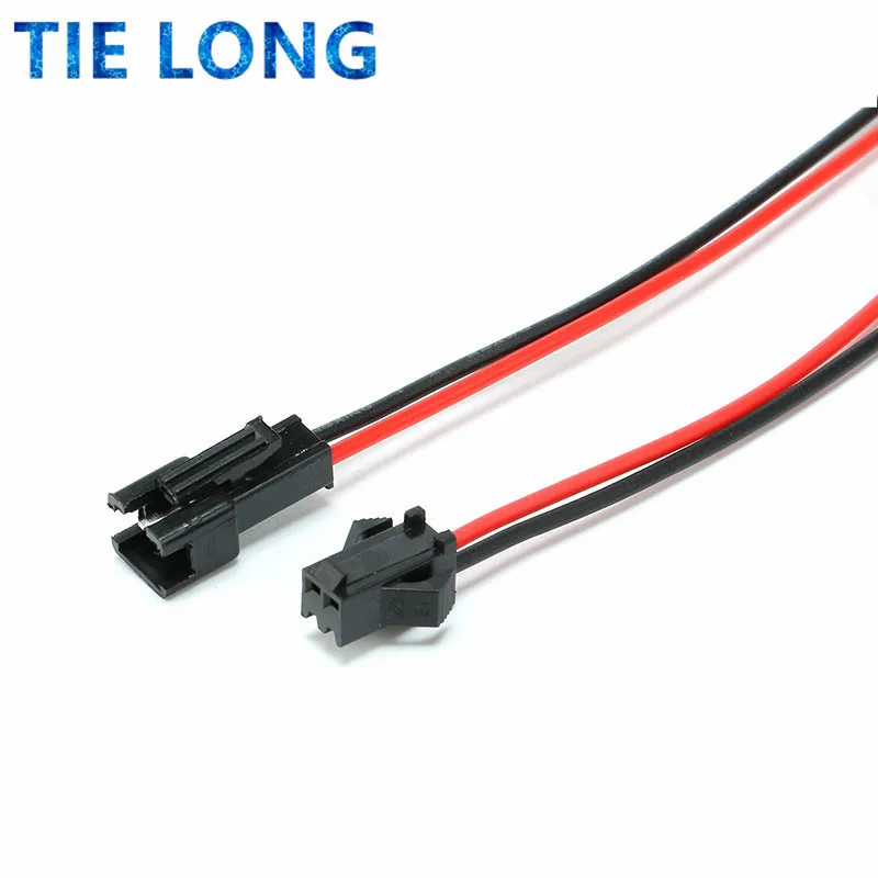 1Pairs 10cm Long JST SM 2Pins Plug Male to Female Wire Connector For diy