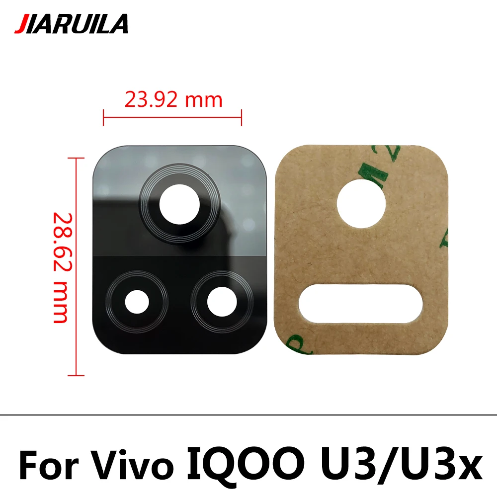 Lente de câmera de vidro traseiro para Vivo, traseiro, IQOO 3, U3, Z1, S7, S9e, V17, X21, X50 pro, Y9S, Y20, Y31, Y51, Y51S, Y73S, y93, Y16, Y02S, 5 PCes, novo