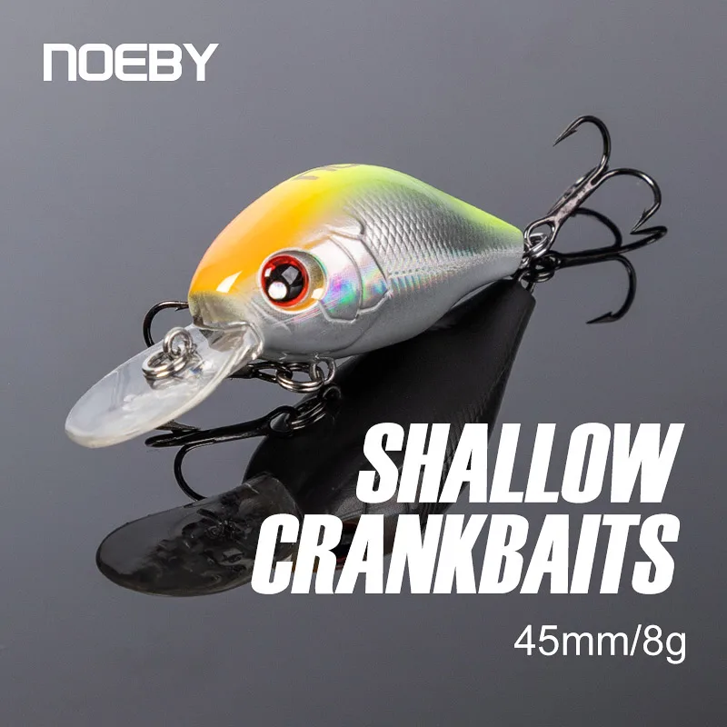 NOEBY 45mm 8g Crankbaits Fishing Lure Floating Wobblers Artificial Hard Bait for Pike Trout Swimbaits Crank Fishing Lures