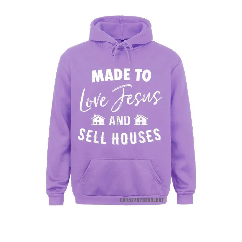 Made To Love Jesus And Sell Houses Christian Realtor Sweatshirts Winter Casual Hoodies Long Sleeve Rife Hoods Men/Women