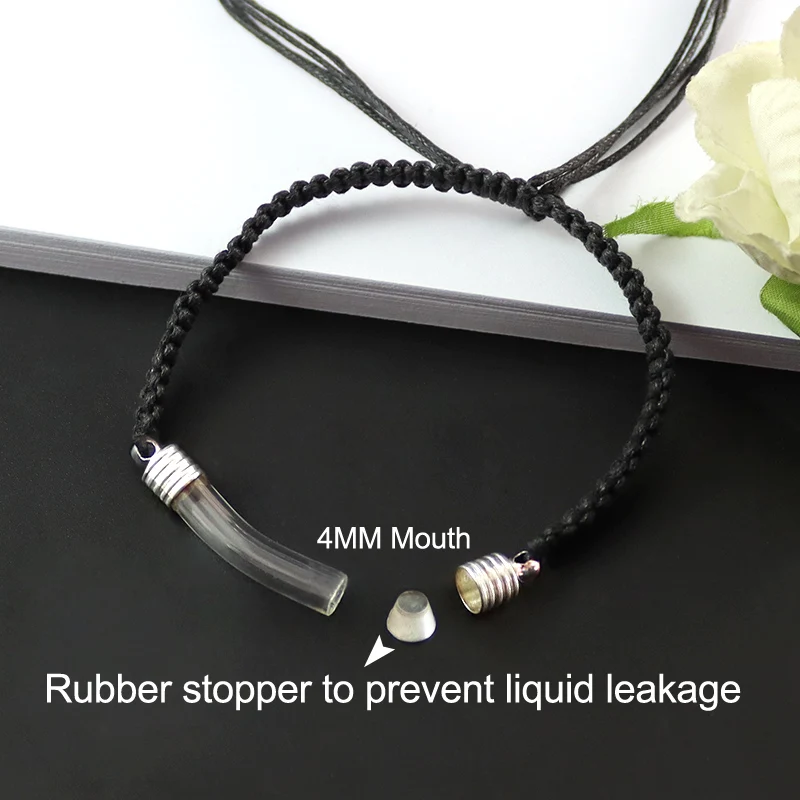 2PCS 6MM Curve Tube Bracelets Premade Woven Cotton  Rice vial Bracelets Wishing Diy Jewelry Finding