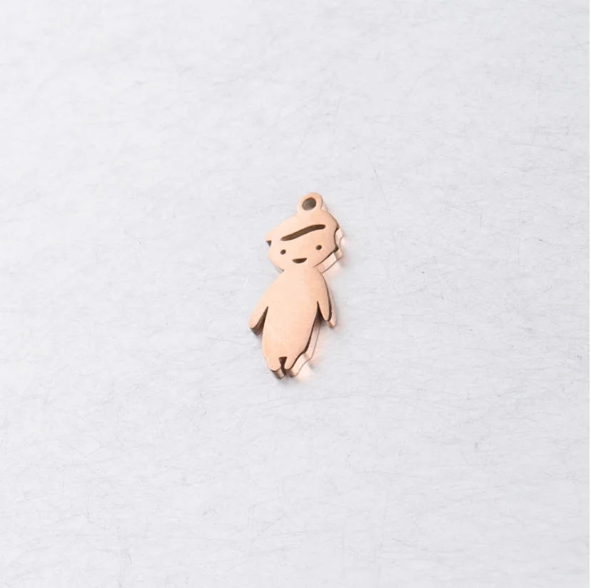 10 stks/partij Leuke Meisjes Jongens Charms Spiegel Polish Rvs Hanger Voor DIY Mode-sieraden Accessoires Groothandel