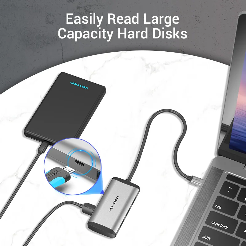 Vention USB hub 3.0 Type c Hub usb c Splitter High Speed Adapter for MacBook Pro Huawei Mate 30 USB-C Splitter Multi usb3.1 Port