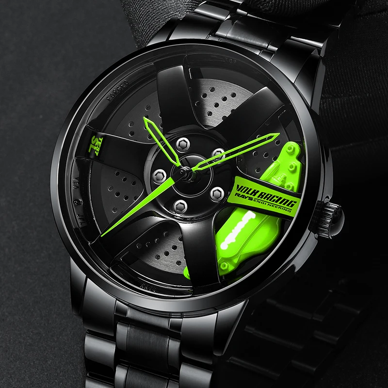 NEKTOM Car Wheel Rim Hub Watch Custom Design Super Car Rim Watches orologi creativi impermeabili per uomo Relogio Masculino