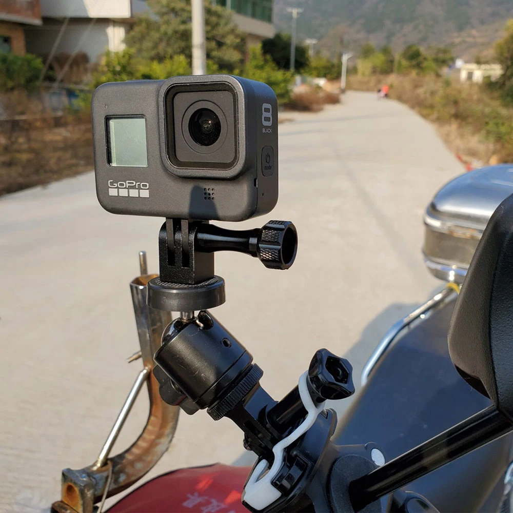 دراجة المقود جبل دراجة المقعد القطب محول ل GoPro بطل 9 8 7 6 5/DJI oomo عمل/Insta360 واحد R الرياضة كاميرا اكسسوارات