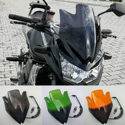 Pare-brise noir fumé pour moto Kawasaki, déflecteurs de vent adaptés aux modèles Z750, Zexecute R, Z750, 2007, 2008, 2009, 2010, 2011, 2012