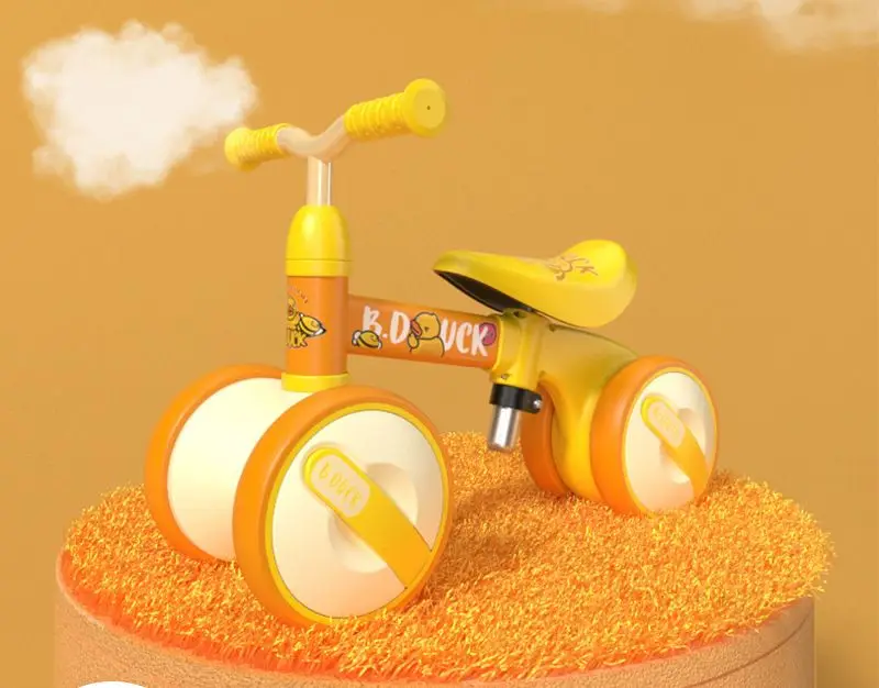 Kids Balance Car Scooter Little Yellow Duck Children's Non Pedal 1-5 Years Old Children's Four-wheel Sliding Infant Twist Car