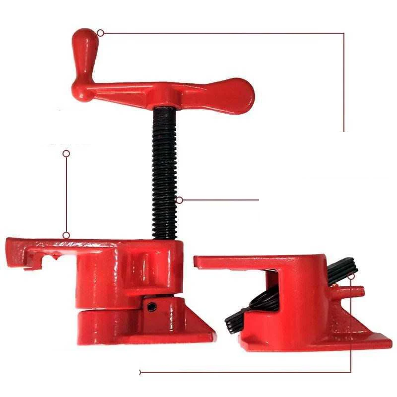 Imagem -03 - Conjunto Polegada Carpintaria Braçadeira Liberação Rápida Pesados de Madeira Metal Tubo Braçadeiras Ferro Fundido Fixação Ferramentas Carpinteiro 4
