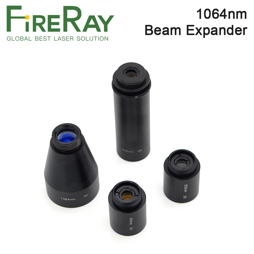 FireRay 1064nm 355nm 405nm 532nm Laser Beam Expander 2X-12X Galvanometer Laser Marking Lenses Optics Beam Expander