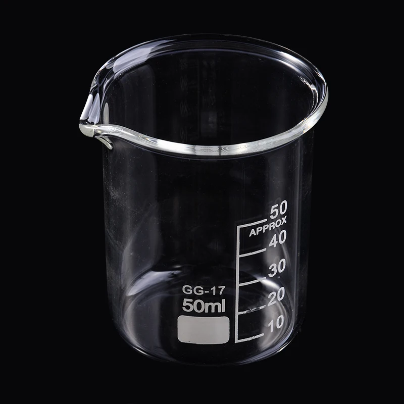 5pcs/set 5/10/25/50/100ml Glass Beaker  Laboratory Measuring Cup Glassware For School Study Lab Glass Beaker Set