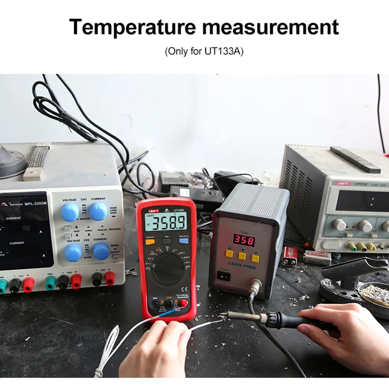 UNI-T UT133A UT133B profesjonalny multimetr cyfrowy AC DC tester napięcia woltomierz amperomierz miernik pojemności częstotliwości