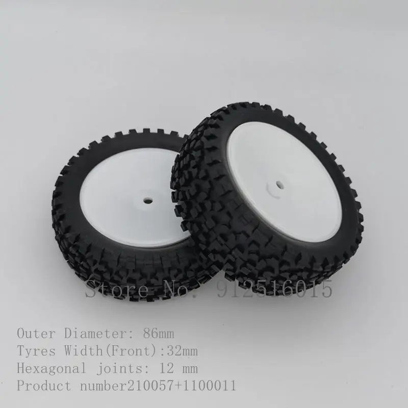 RC 1/10 Buggy Tires Walking (Off-Road) Dish White Wheel Rim Fits for 1:10 4WD Buggy Car 1/10 Tire Racing Car Toy Tyre