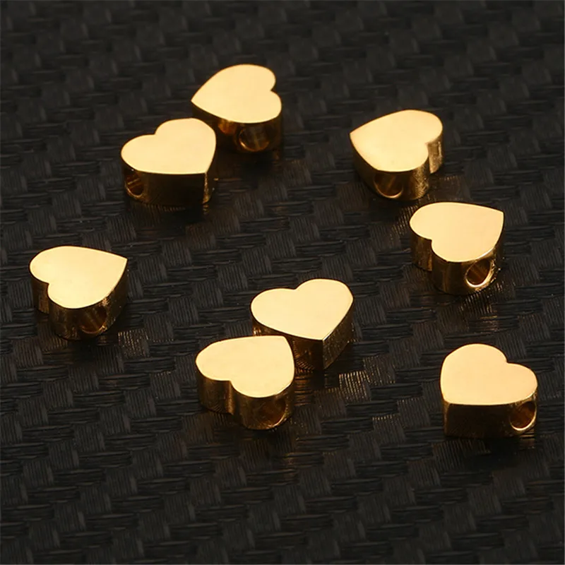 10PCS/lot Stainless Steel Blank Stamping Tags Heart Charm Pendants For Diy Jewelry Makings Heart Charms Accessories