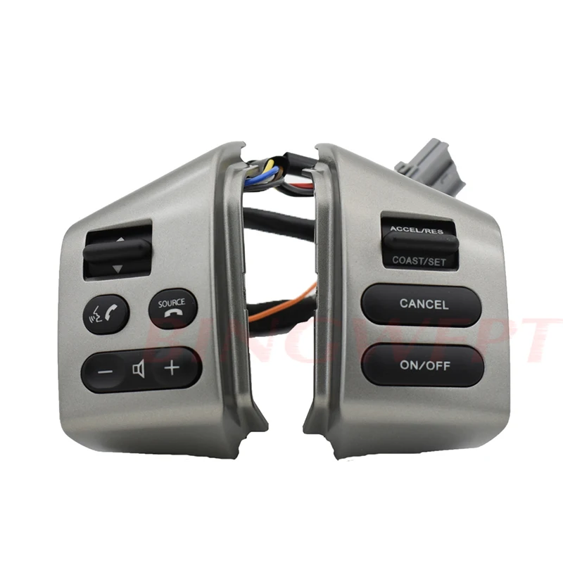 For SYLPHY & FOR Nissan LIVINA & FOR TIIDA steering wheel control buttons A pair with cables silver button with backlight