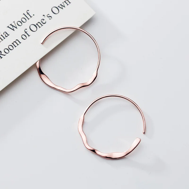 100% 925 Sterling Silver 2.4CMX2.6CM Large Hoop Earrings Gift For Women Lady Drop Shipping