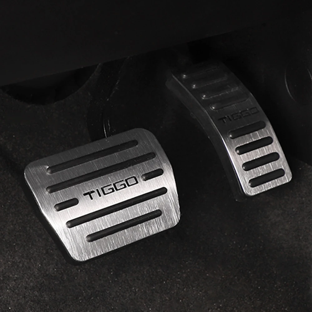 For Chery Tiggo 7 Pro Plus 2016-2021 2022 2023 2024 2025 Aluminum Car Accelerator Gas Pedal Brake Pedals Non-Drilling Cover Pads