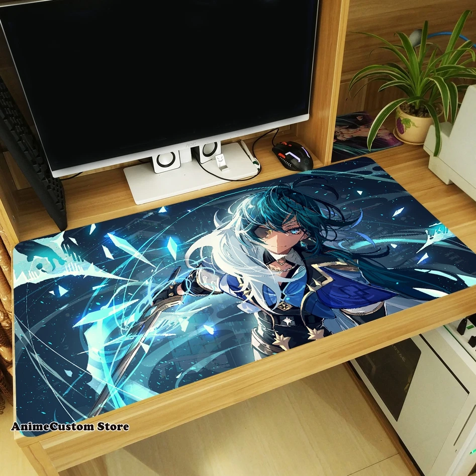 Anime Genshin Impact Kaeya Kaeya Alberch Large Thicken Mouse Pad Laptop Mice Mat Tabletop Keyboard Mat Anti-Slip Playmat Gifts