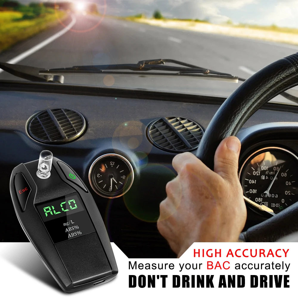 EEK-Brand ,Fuel Cell Sensor Digital Breath Alcohol Tester and Professional Grade Blood Alcohol Content  Made of Zinc Alloy