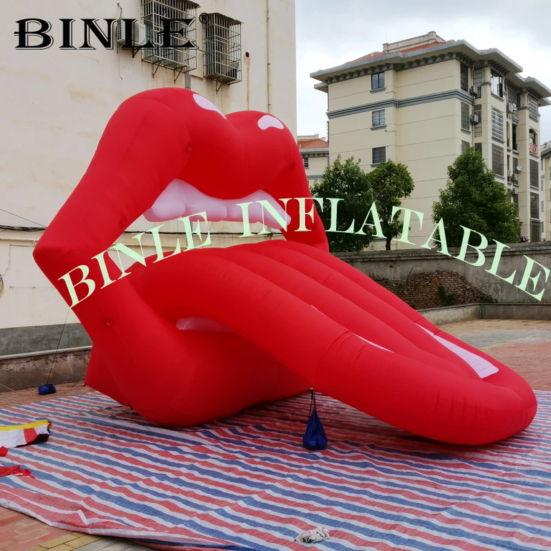 Funny Decoration Giant inflatable mouth model/inflatable kiss/inflatable red lips for Stage&Concert&Party Show&Valentine's Day