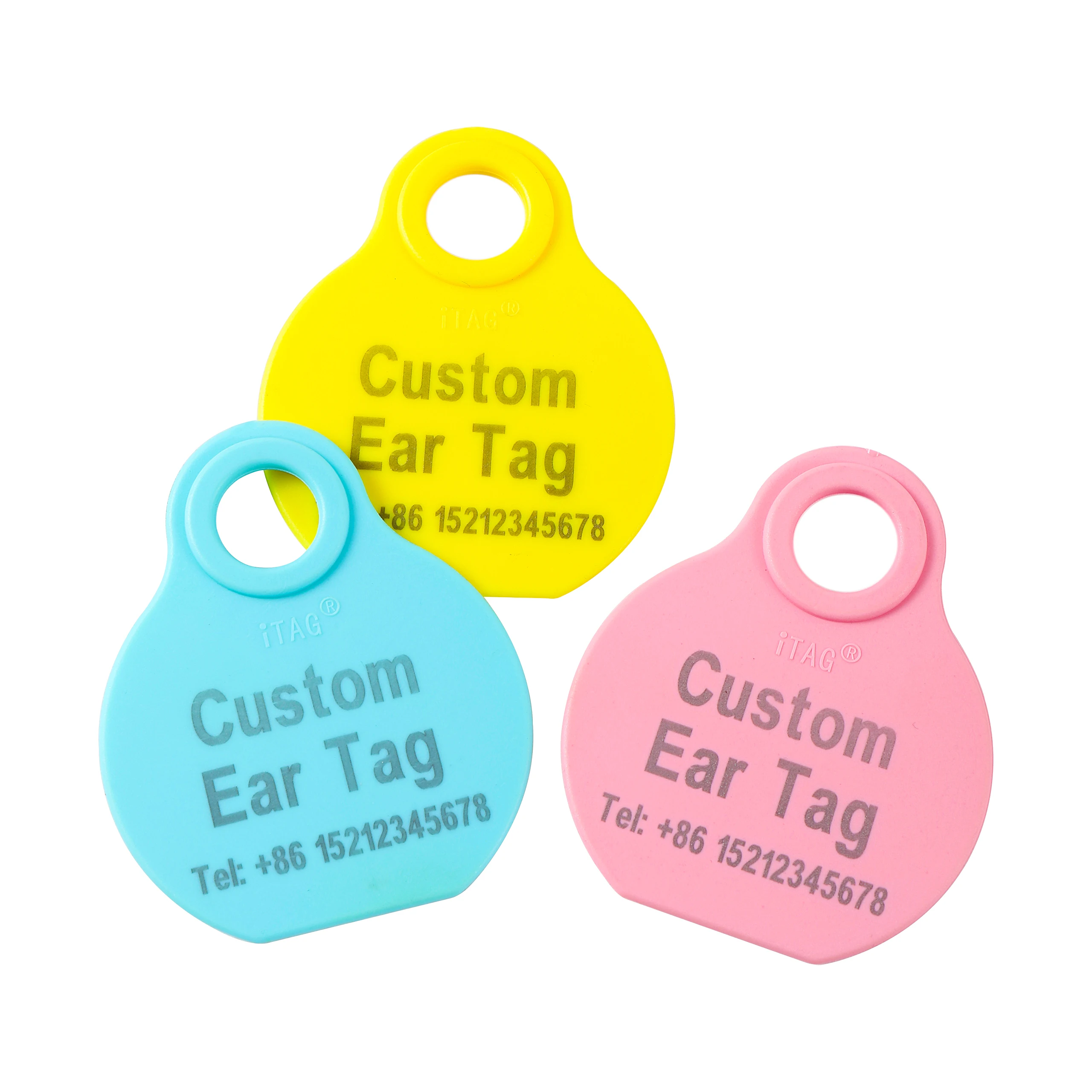 DIY Custom Cattle Pig Sheep Goat Livestock TPU Plastic Dog Neck Tag For Laser Printing Farm Animal Neck Tag Custom 30 Pcs