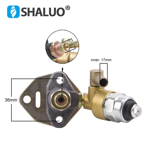 Imagen 2 del producto 178F 186F 186FA 188F 192F motor diésel refrigerado por aire bomba de aceite eléctrica conjunto de bomba de inyección de combustible con válvula solenoide silenciosa
