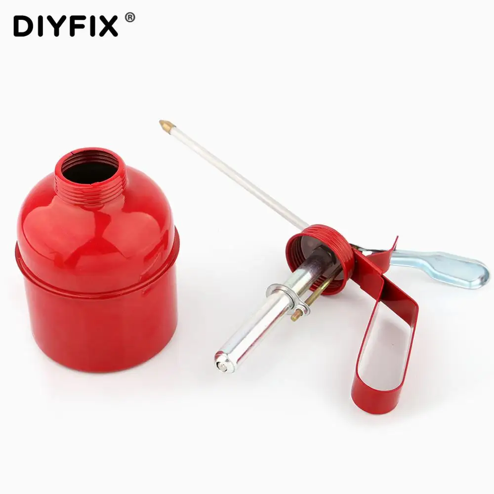 DIYFIX 300/500ML Grease Gun Oil Pump Lubricating Oil Can Metal Hose High Pressure Oiler Oil Injector Can Car Repair Clean Tools