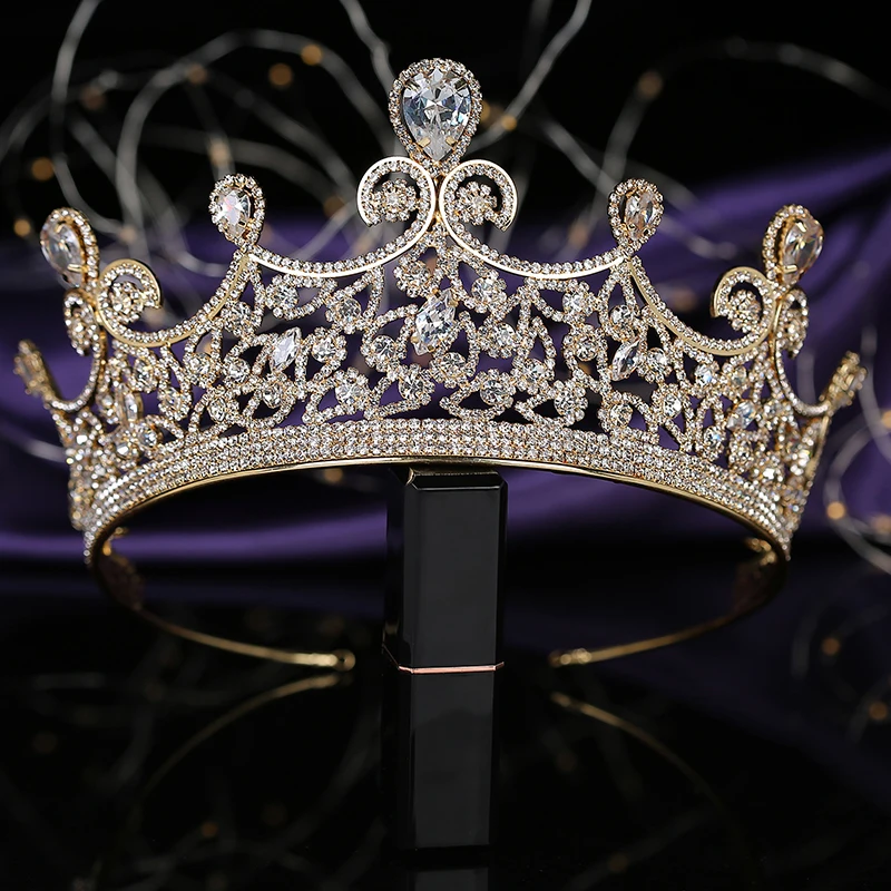 

Crown HADIYANA Classical Elegant Tiara Women Wedding Bride Hair Accessories Zirconia Luxury Hair Jewelry BC3776 Tocado Novia