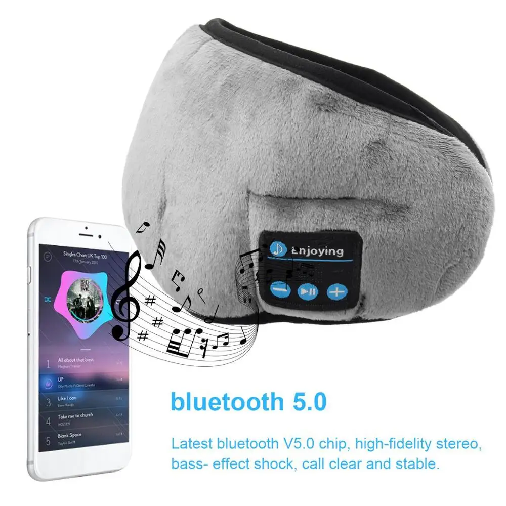 Bluetooth Dormire Cuffie Maschera per Gli Occhi Altoparlanti Microfono