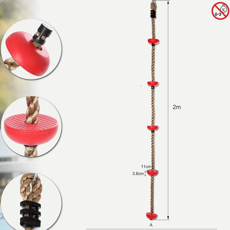 어린이 등산 밧줄 스윙 디스크 키즈 가든 놀이터 뒷마당 야외 스윙 게임 등산 장비 세트 키즈 휘트니스 완구