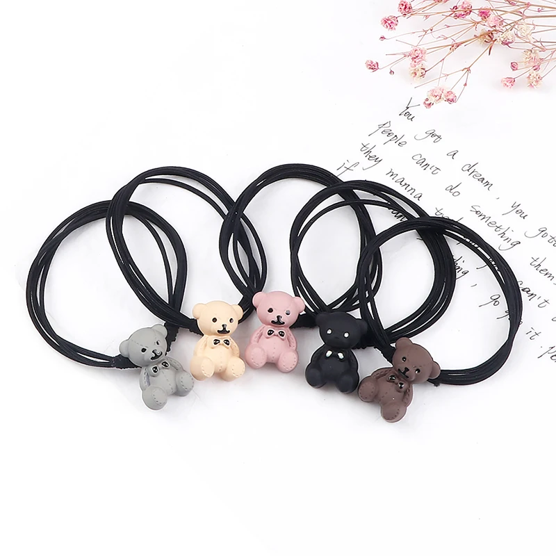 Cartoon Lovely Animal Headband Cute Rabbit Bear Hair Bands Scrunchie For Girls Kids Korean Hair Accessories Gift Ponytail Holder