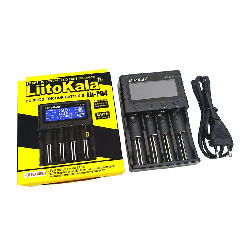 Liitokala Lii-202 Lii-402 Lii-PD4 PL2 Battery Charger, Charging 18650 1.2V 3.7V 3.2V 18350 26650 NiMH Lithium Battery