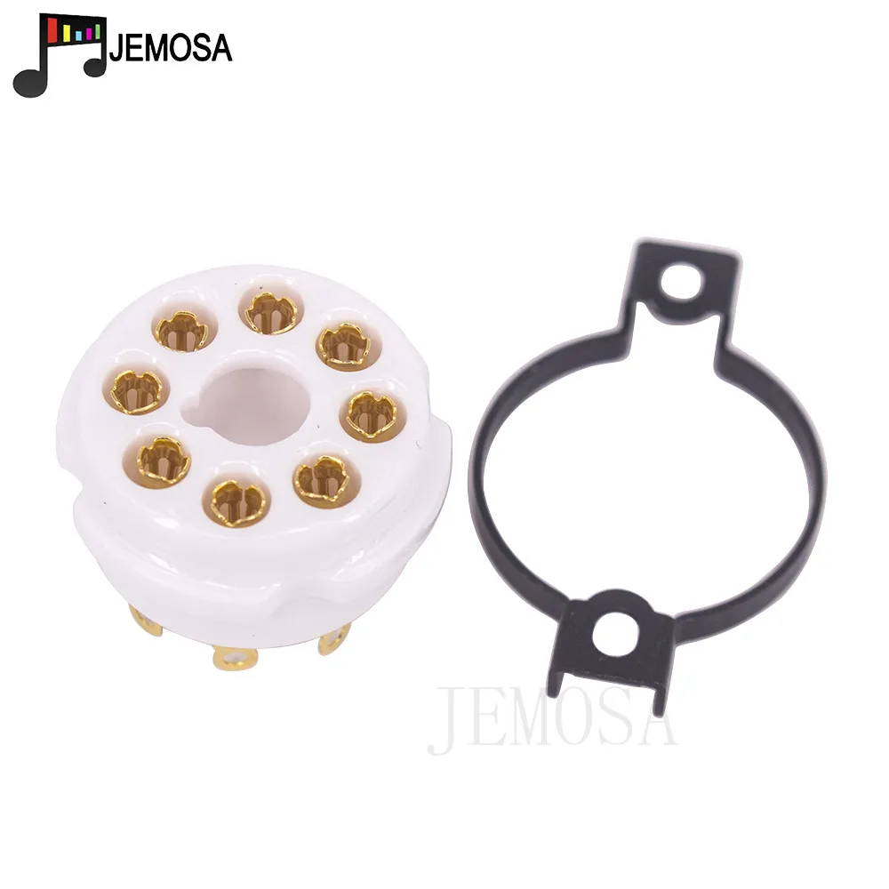 EIZZ เซรามิค8pin หลอดซ็อกเก็ตฐานวาล์วสำหรับ KT88 EL34 5AR4 6L6 6CA7 6SL7 6SN7สูญญากาศไฮไฟเสียง vintage