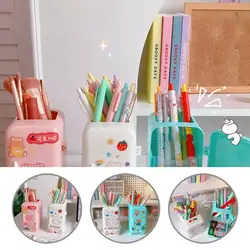 Pen Cup Long-lasting Pencil Holder PP Convenient  Premium Large Capacity Makeup Brush Holder Pencil Cup