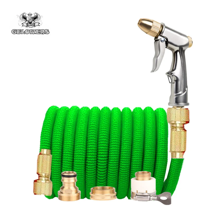 

25ft-100ft flexible telescopic hose, high pressure car wash hose with spray gun, outdoor garden watering