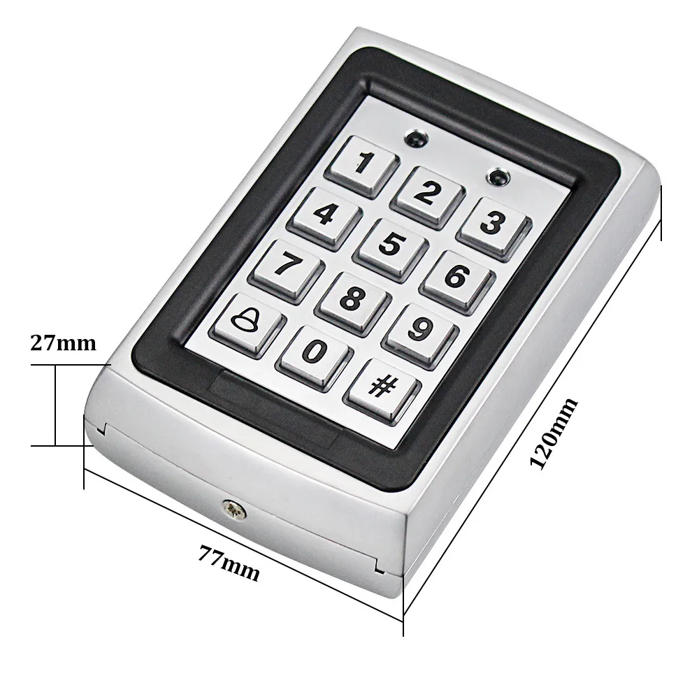 YiToo Outdoor Waterproof RFID Door Opener Metal Case Access Control Keypad ,Wiegand 26 with Rainproof Cover and EM4100 Key Cards