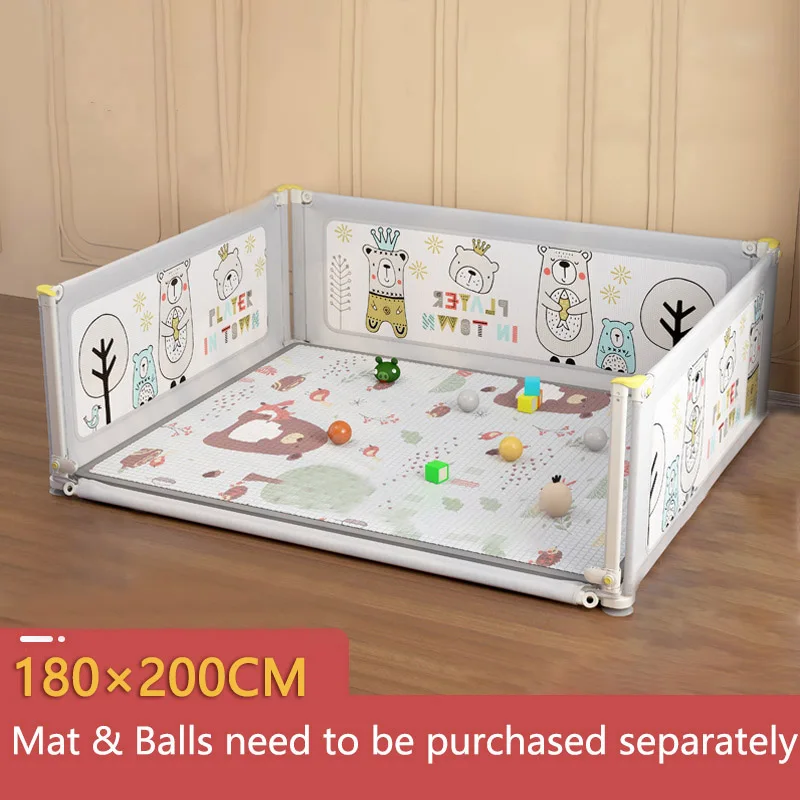 Imbaby playpen รั้วกั้นสำหรับเด็ก, รั้วกั้นเพื่อความปลอดภัยของเด็กเกมสนามเด็กเล่นแบบการ์ตูนสำหรับเด็กยกได้