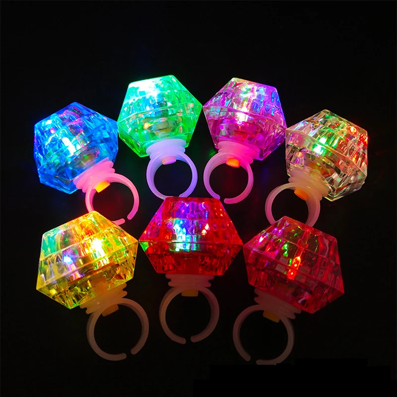 

120pcs/lot Led Finger Lights Glowing Diamond Dazzle Laser Emitting Lamps Wedding Celebration Festival Kid Birthday Party Decor