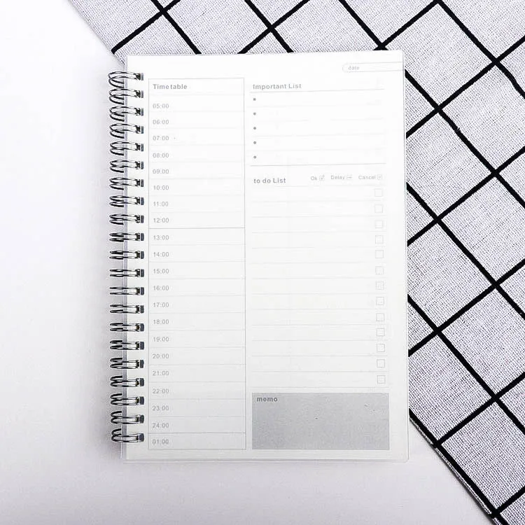 A5 Planning Day Time Management Self Discipline Schedule Book Daily Planner Organizer Study Planner Day Planner Book Notebook