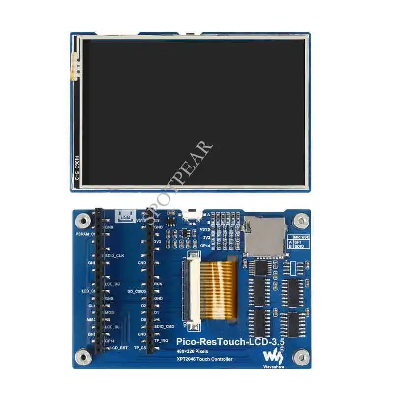 Raspberry Pi Pico 3.5inch Display TouchScreen Module 65K Colors 480×320 SPI 3.5inch LCD Touch screen