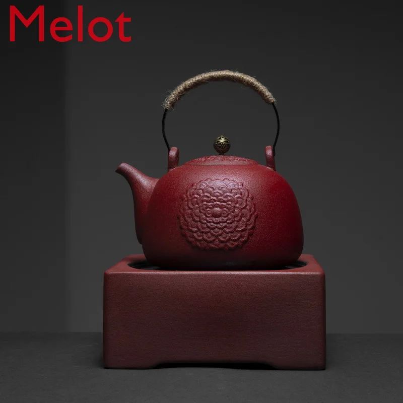 

Volcanic Stone Ceramic Teapot Large Capacity Ceramic Pot Tea Kettle Electric Ceramic Stove Automatic Tea Set