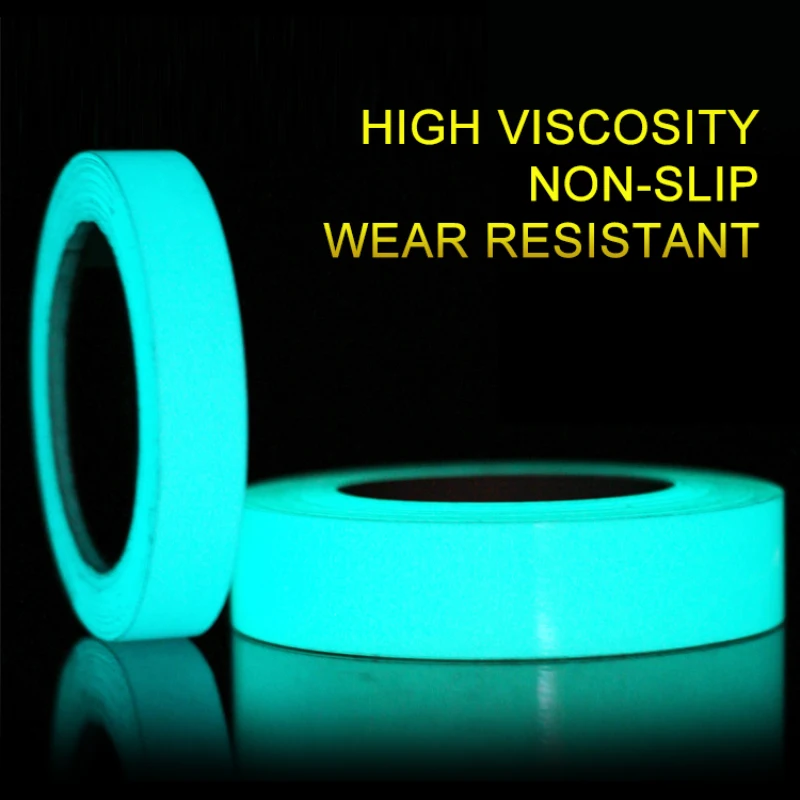 Green Luminous Tape Self Adhesive Glow In The Dark Stickers Stage Decorative Fluorescent Tape Warning Stickers Fishing Tool Tape