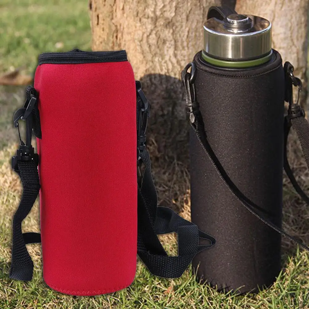 Outdoor Sports Water Bottle Thermal Holder Bag Scald-Proof Cases Cover Sleeve With Strap Suitable For 1 L Water Bottle