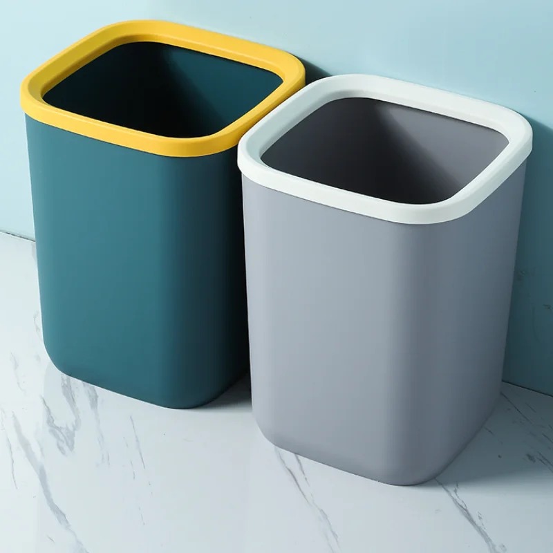 

10L Kitchen Bedroom Trash Can Bathroom Compress Garbage Modern Plastic Trash Bin Food Waste Cocina Cleaning Accessories AG50LJ