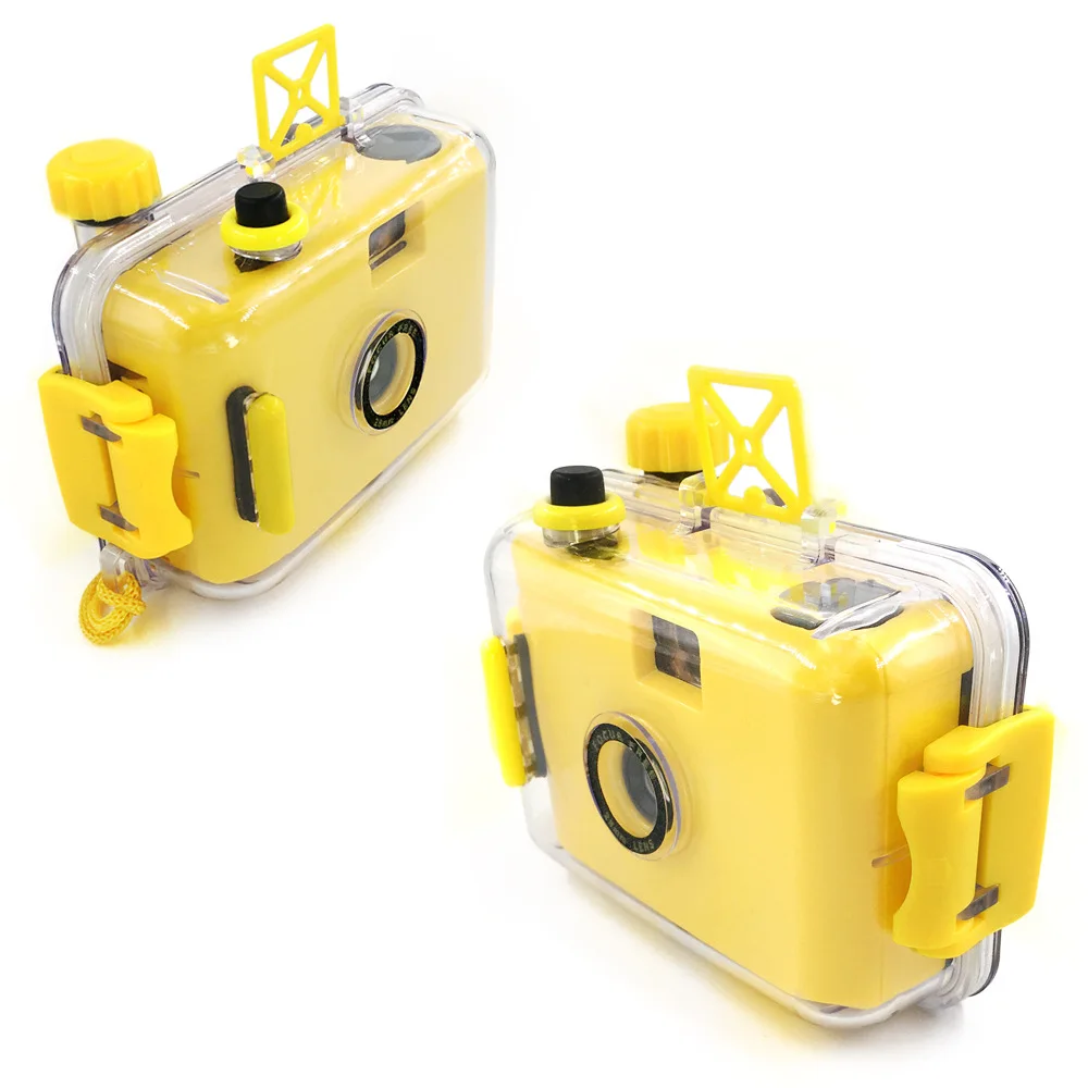 كاميرا مقاومة للماء للأطفال ريترو قابلة لإعادة الاستخدام 135(35 مللي متر) فيلم كاميرا صور كاميرا تحت الماء للأطفال لعبة تعليمية لاطلاق النار