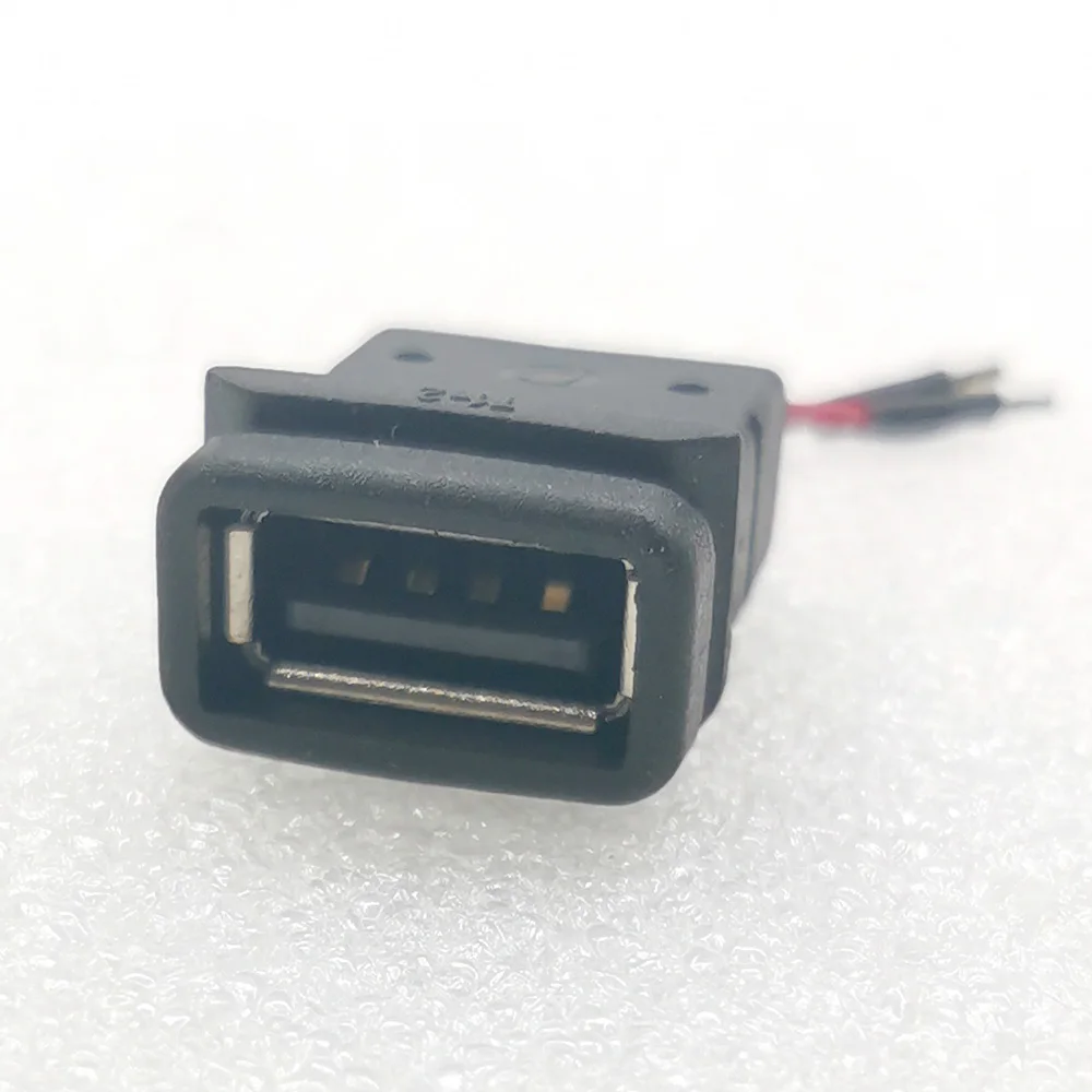 Hot Sale USB Type A Standard Port Female Solder Jacks Connector DIY Design Power Charging Socket USB-A type with cable