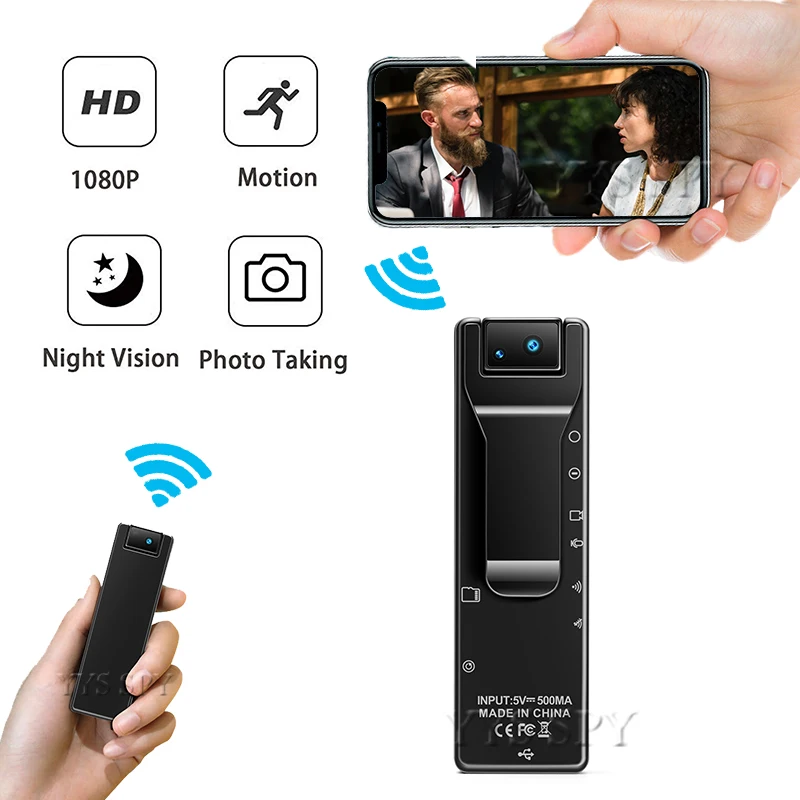 H.265 1080P Wifi Mini Camera IR Night Vision Motion Alarm DVR Recorder Secret Micro Cam Pocket Camara Espia Support Hidden TF Ca