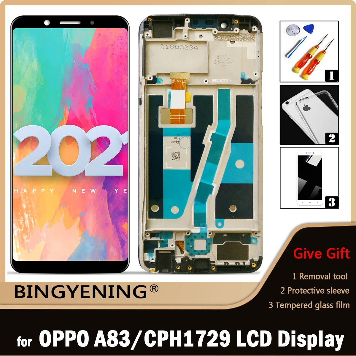 

Original For OPPO A83 LCD Display Screen Touch Digitizer Assembly For 5.7 inch OPPO CPH1729 With Frame Replace